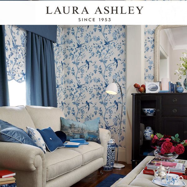 Laura Ashley Summer Palace Royal Blue Wallcovering