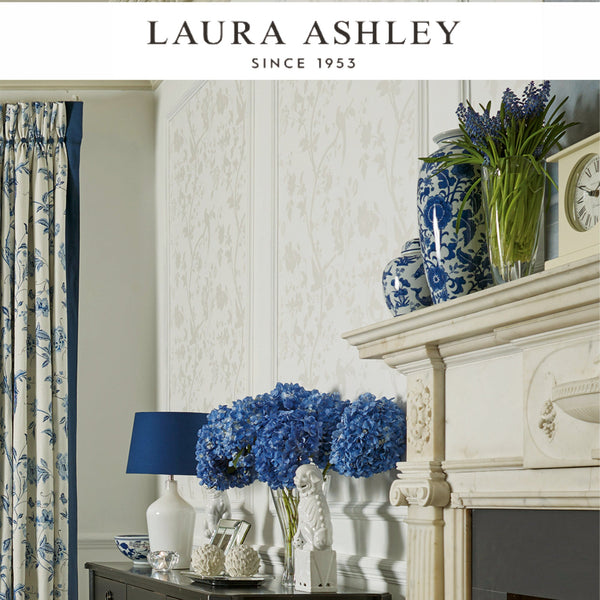 Laura Ashley Oriental Garden Pearlescent White Wallcovering