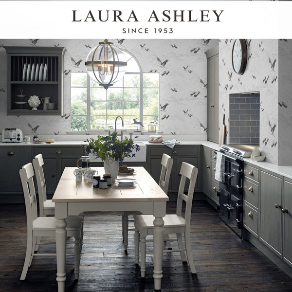 Laura Ashley Animalia Silver Wallcovering