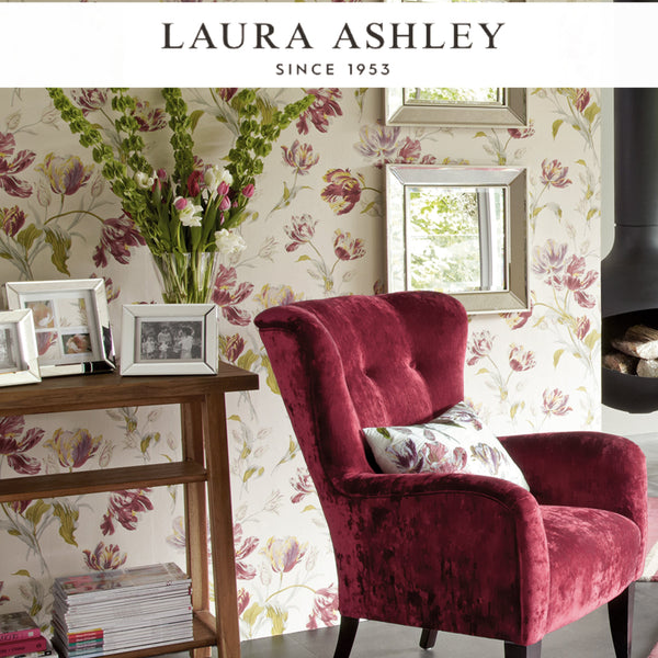 Laura Ashley Gosford Cranberry Wallcovering