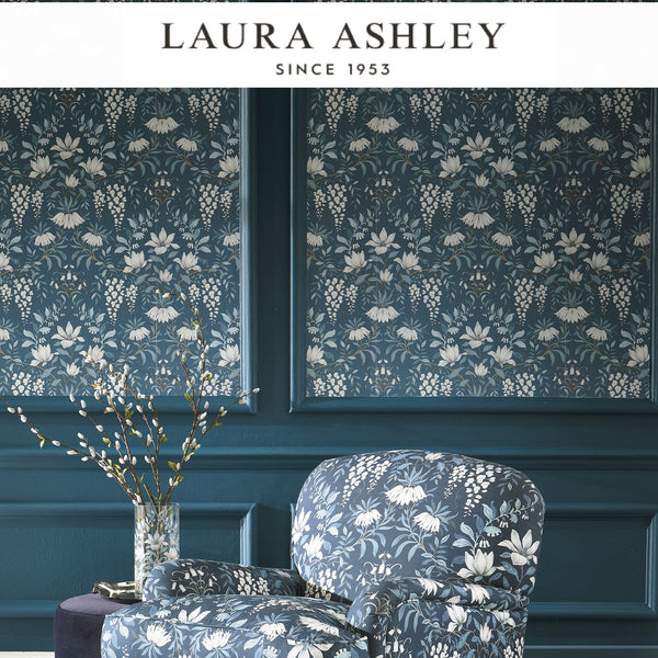 Laura Ashley Parterre Dark Seaspray Wallcovering