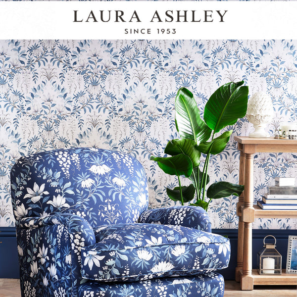 Laura Ashley Parterre Off White and Seaspray Wallcovering