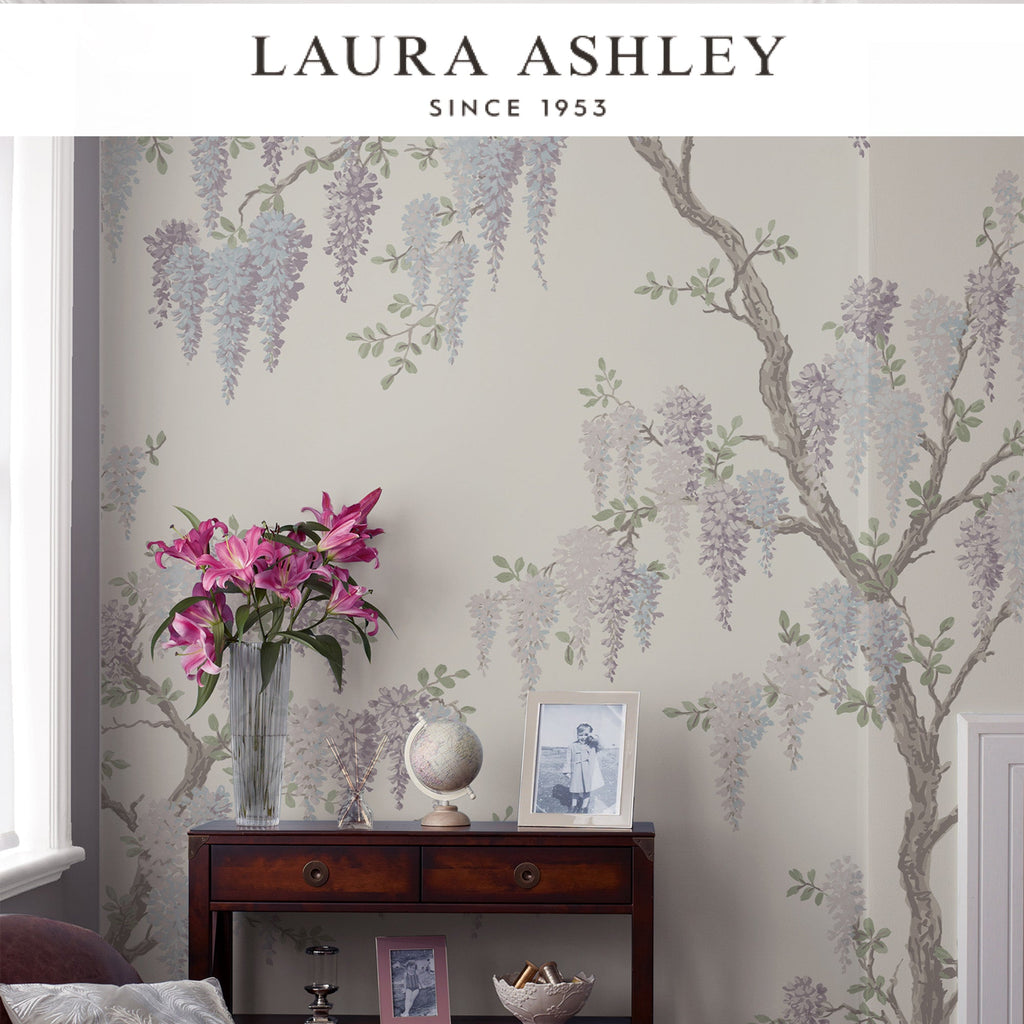 Laura Ashley Wisteria Garden Mural Available Exclusively at Designer Wallcoverings