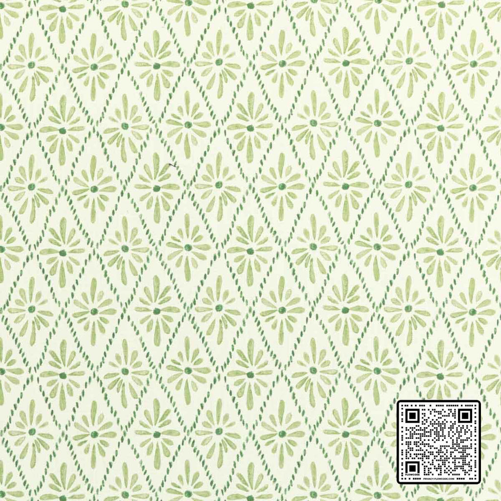  MALINA COTTON WHITE GREEN  MULTIPURPOSE available exclusively at Designer Wallcoverings