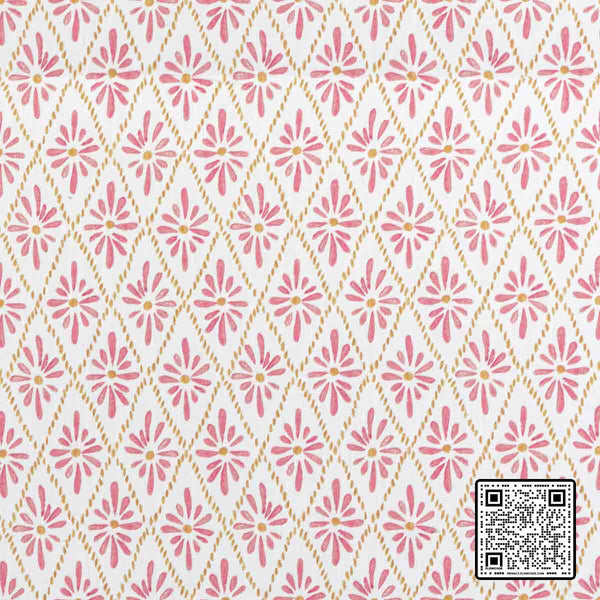  MALINA COTTON WHITE PINK PINK MULTIPURPOSE available exclusively at Designer Wallcoverings