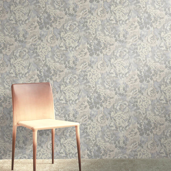 Flower Pot Wallcovering - Grey
