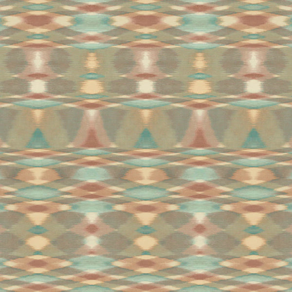 Sunrise Flame Wallcovering - Rust/Multi