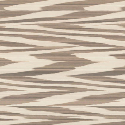Flamed Zig Zag Wallcovering - Brown/Cream
