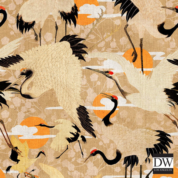 Birds of Happiness - Light Beige Wallcovering | Mind the Gap
