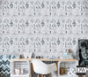 Patents gray - Designer Wallcoverings and Fabrics