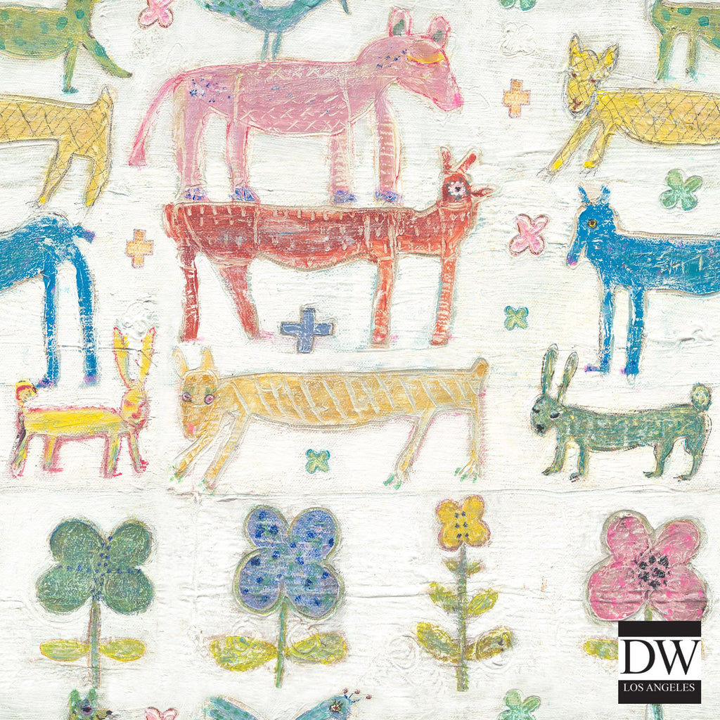 Stacked Animals - Designer Wallcoverings and Fabrics