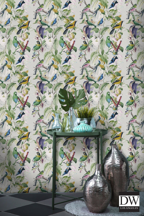 Tropical Birds - Beige Wallcovering | Mind the Gap