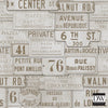Vintage Signs Taupe - Designer Wallcoverings and Fabrics
