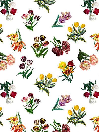 ETUDES DE FLEURS - BRIGHTS - Nicolette Mayer Fabrics - N4ETUD-001 at Designer Wallcoverings and Fabrics, Your online resource since 2007