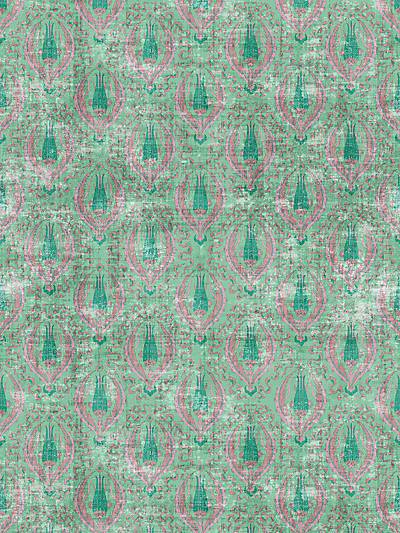 BYZANTINE-SHEER - JEWEL GREEN - Nicolette Mayer Fabrics - N4BY10-023 at Designer Wallcoverings and Fabrics, Your online resource since 2007