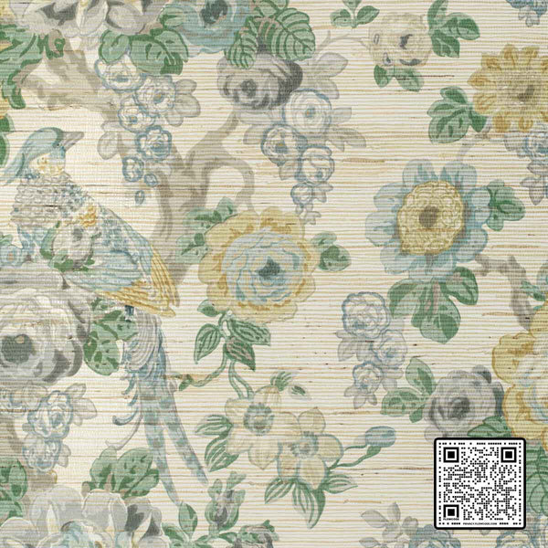  AVONDALE PAPER HEMP - 50%;NON WOVEN - 30%;COTTON - 10%;BINDER - 9%;OTHER - 1% MULTI TURQUOISE GREY WALLCOVERING available exclusively at Designer Wallcoverings