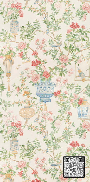  JARDIN FLEURI CELLULOSE - 62%;BINDER - 16%;POLYESTER - 14%;MINERAL FILLERS - 8% MULTI PINK GREEN WALLCOVERING available exclusively at Designer Wallcoverings