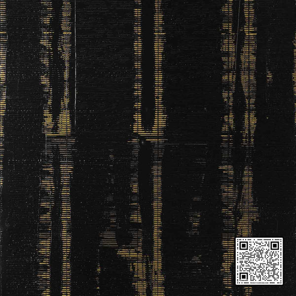  LES PLUMES MYLAR BLACK BLACK GOLD WALLCOVERING available exclusively at Designer Wallcoverings