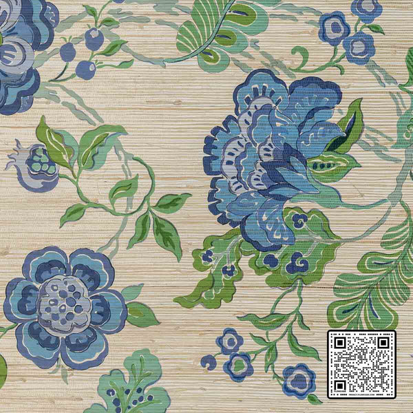  SOMERSET GRASSCLOTH HEMP BLUE GREEN  WALLCOVERING available exclusively at Designer Wallcoverings