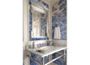 Lilliane Garden Blue by Et Cie Wall Panels - Designer Wallcoverings and Fabrics