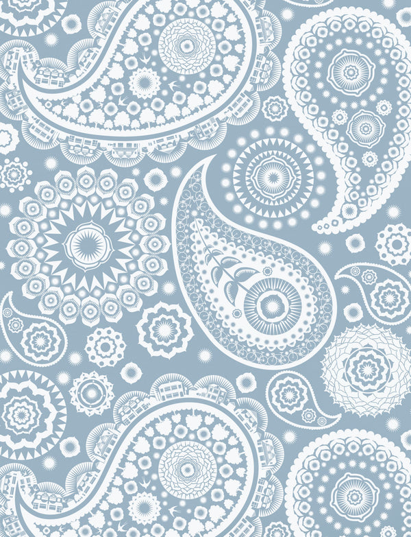 Paisley Crescent Mid Century Wallcovering