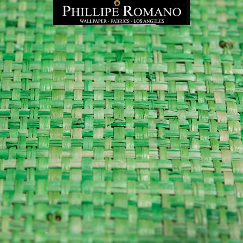 Heavy Madagascar Palm Green by Phillipe Romano Naturals Raffia Wallpaper - Milano Madagascar Collection