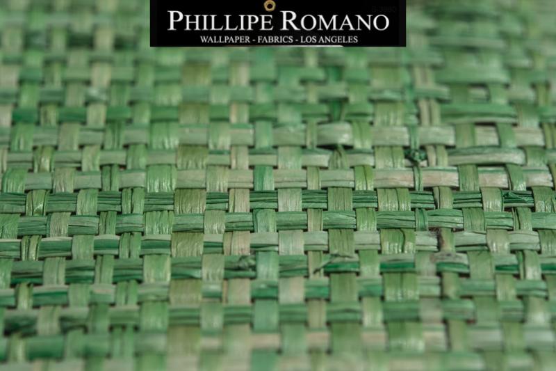Heavy Madagascar Palm Green by Phillipe Romano Naturals Raffia Wallpaper - Milano Madagascar Collection