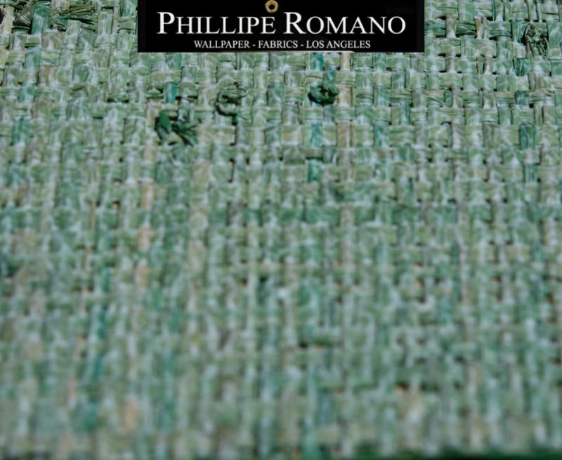 Heavy Madagascar Green Washed by Phillipe Romano Naturals Raffia Wallpaper - Milano Madagascar Collection