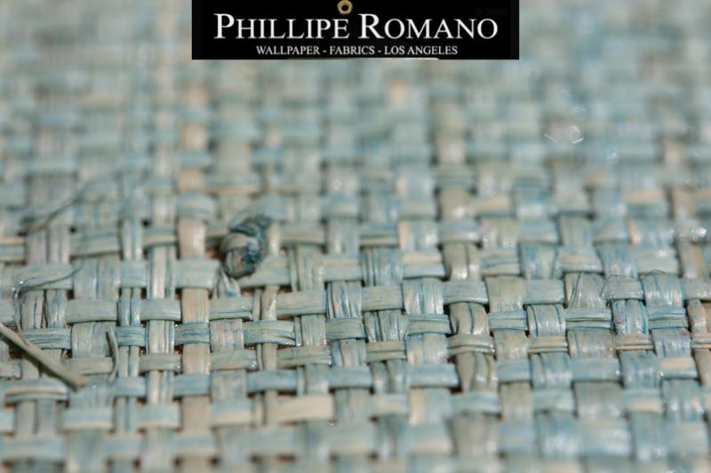 Fine Madagascar Tropical Teal by Phillipe Romano Naturals Raffia Wallpaper - Milano Madagascar Collection