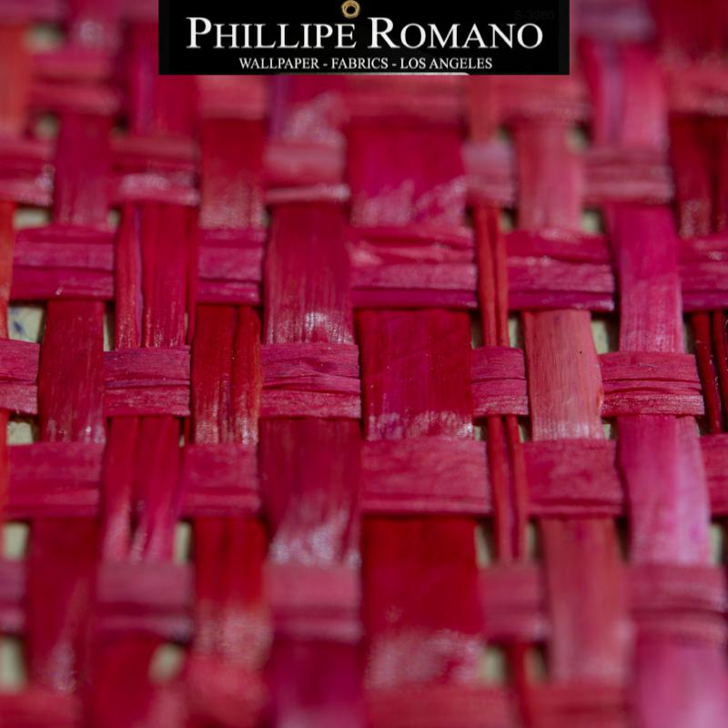 Heavy Madagascar Cabana Red by Phillipe Romano Naturals Raffia Wallpaper - Milano Madagascar Collection