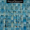 Heavy Madagascar Blue Wave by Phillipe Romano Naturals Raffia Wallpaper - Milano Madagascar Collection