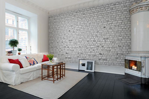 Brick Wall, white | Rebel Walls