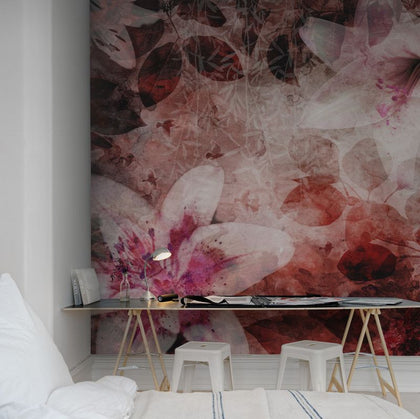 Garden of Dreams, Red | Rebel Walls