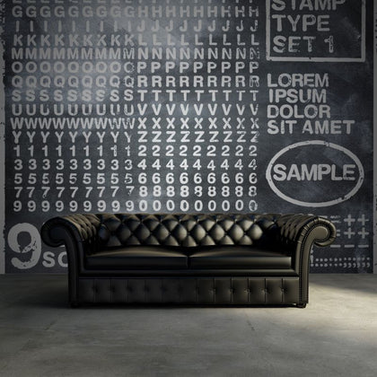Rubber Stamp, black | Rebel Walls