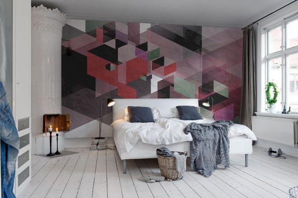 Fractal, red | Rebel Walls