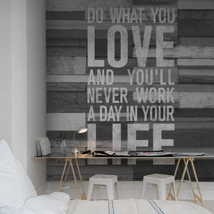 Quotes, wood wall | Rebel Walls