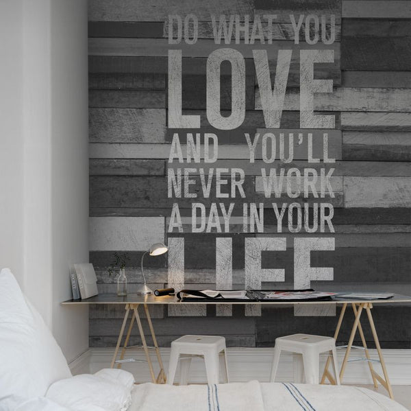 Quotes, wood wall | Rebel Walls