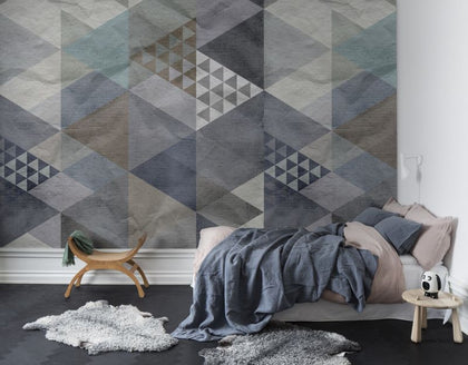 Quadrangle, blue | Rebel Walls
