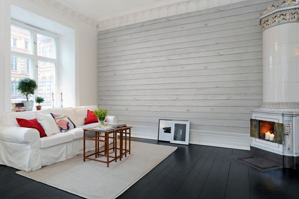 Horizontal Boards, white | Rebel Walls