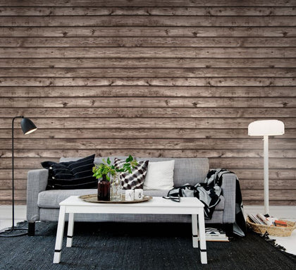 Horizontal Boards, brown | Rebel Walls