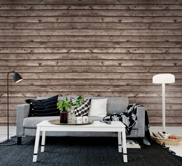 Horizontal Boards, brown | Rebel Walls