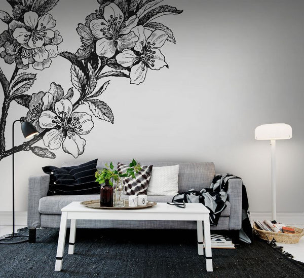 Springtime, black&white | Rebel Walls