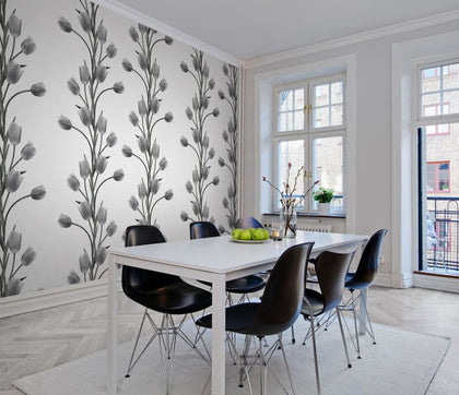 La Vie En Tulipe, White | Rebel Walls
