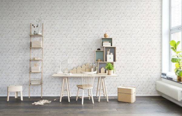Birch Bark Braids, white | Rebel Walls