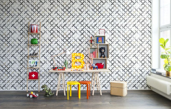 Patchwork Play, Grey | Rebel Walls