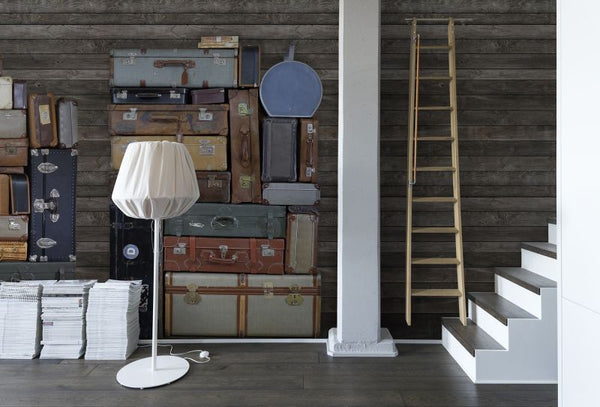 Stacked Suitcases, Pile | Rebel Walls