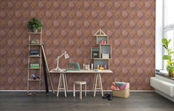 Leather Rhombs | Rebel Walls