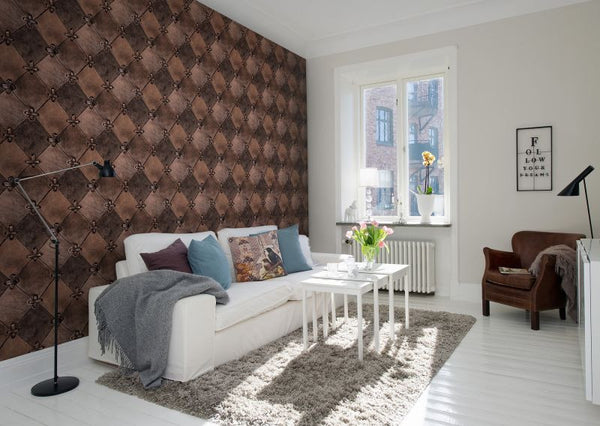 Leather Rhombs, vintage | Rebel Walls