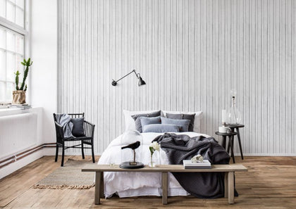Swedish Cottage, White | Rebel Walls