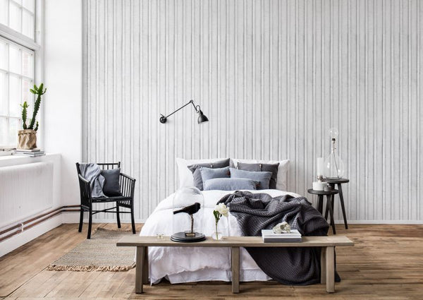Swedish Cottage, White | Rebel Walls
